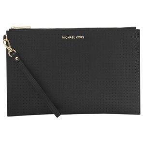 Michael Kors Extra-large Perforated Black Wristlet